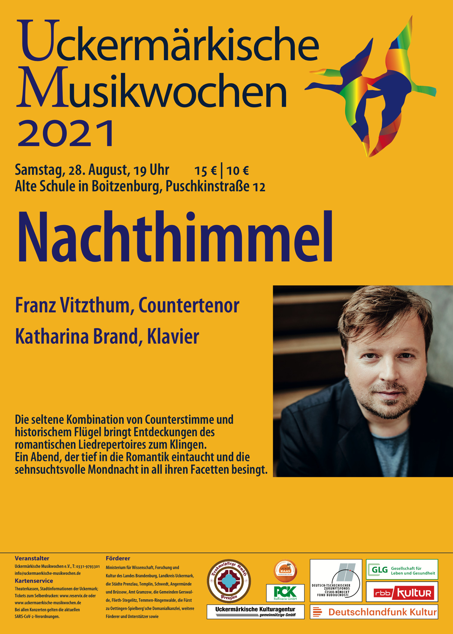 Konzert "Nachthimmel" in der Alten Schule Boitzenburg am 28.08.21 um 19 Uhr